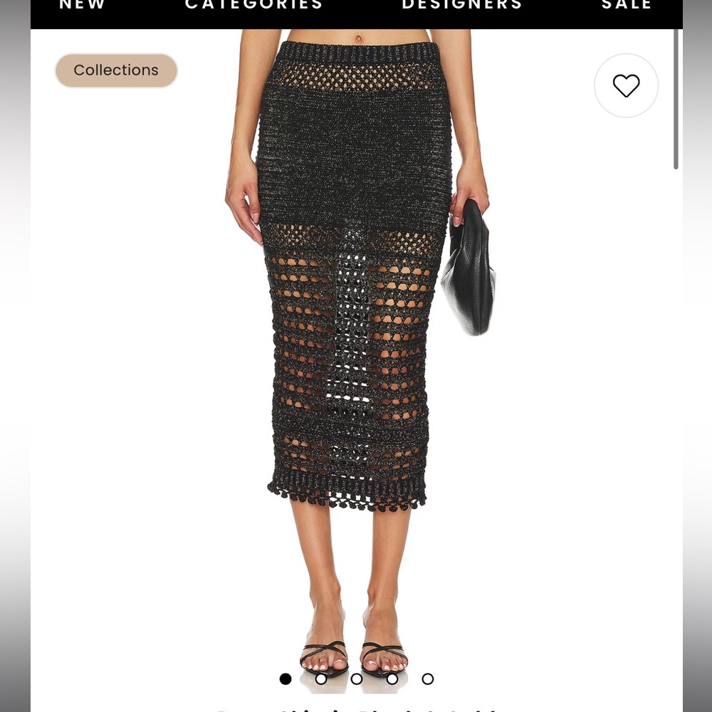 Black knit retrofete skirt